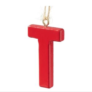 Holiday Time "T" Letter Ornament, Package or Table Decor, Crafting Project New